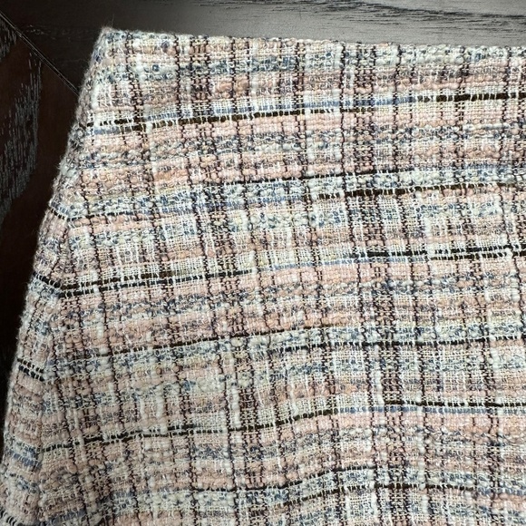 *BANANA REPUBLIC* Pink x Blue Tweed Fashion Pencil Skirt Size 10 - Picture 5 of 11
